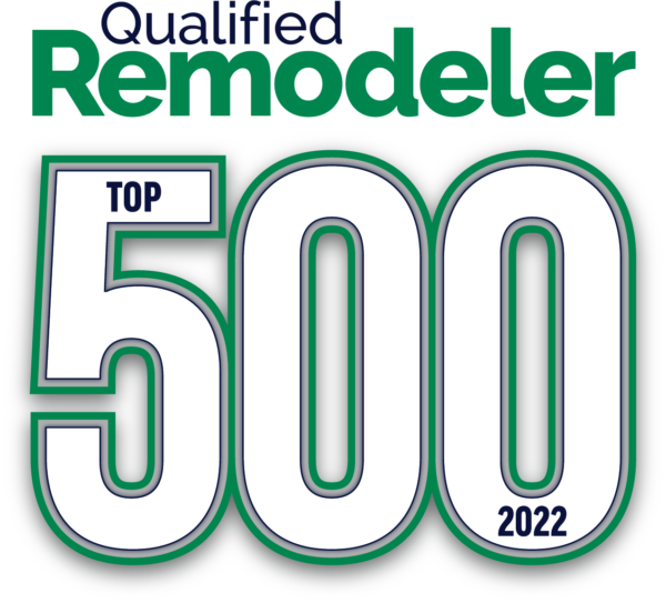 Top 500 remodeler award badge recognizing BBA Construction as a leading remodeling company
