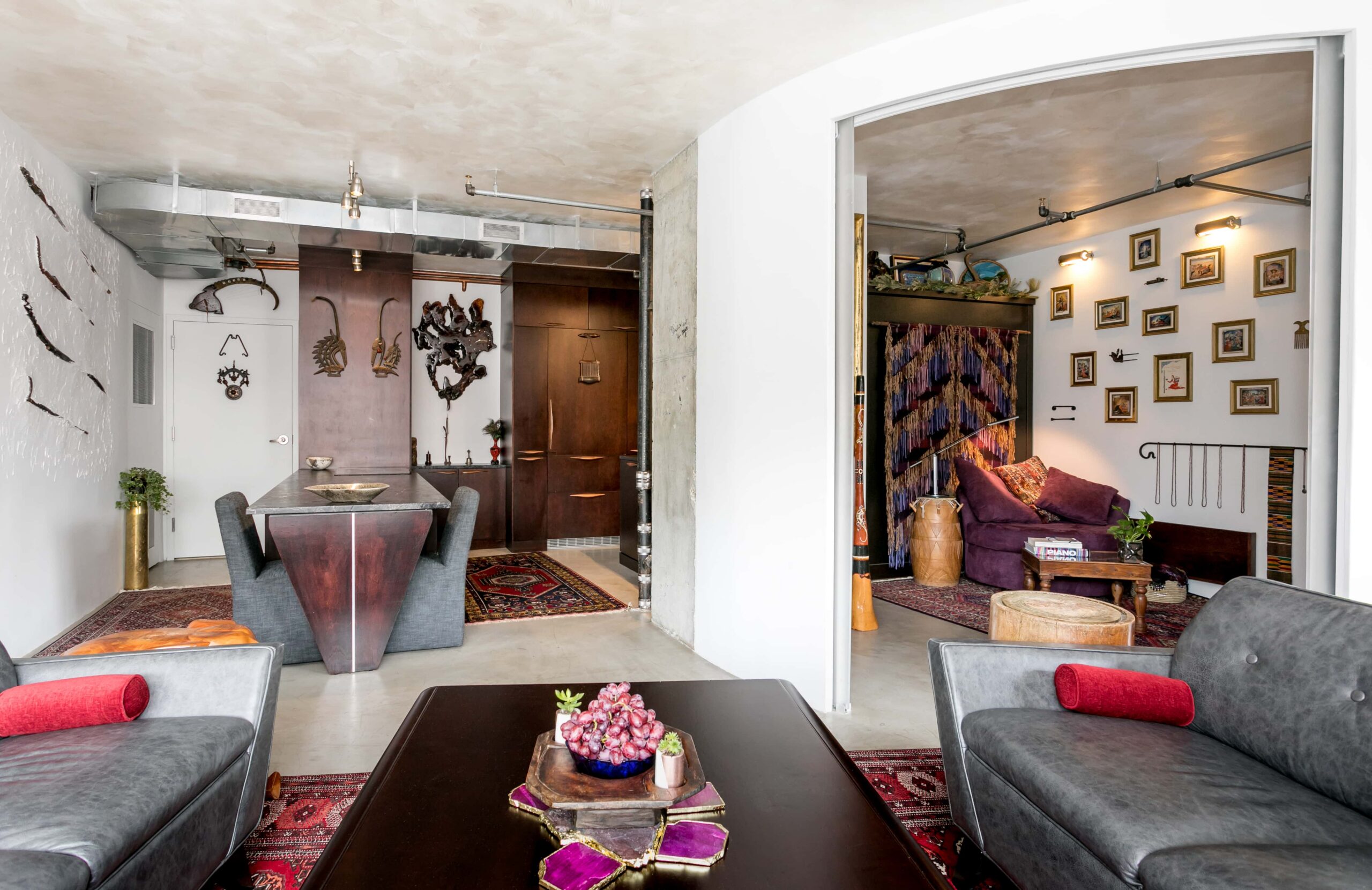 Interior of an older style Washington DC home beautifully remodeled with classic details and updated finishes